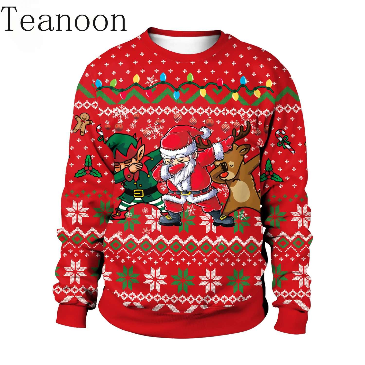 Новый уродливый рождественский свитшот пуловеры с рисунком Иисуса спортивный
