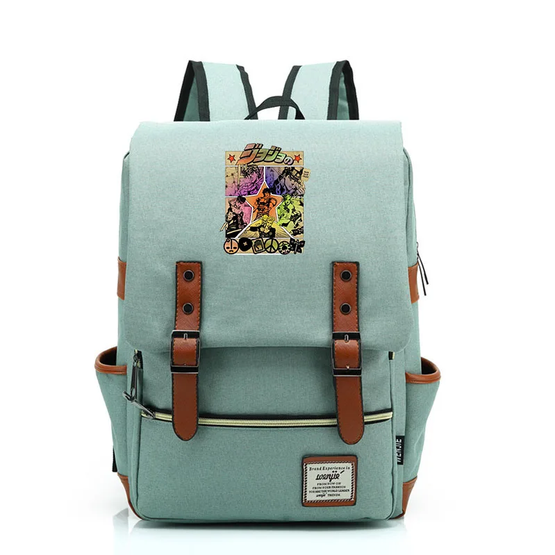 Рюкзак для девочек и мальчиков с принтом Невероятные приключения Джоджо |