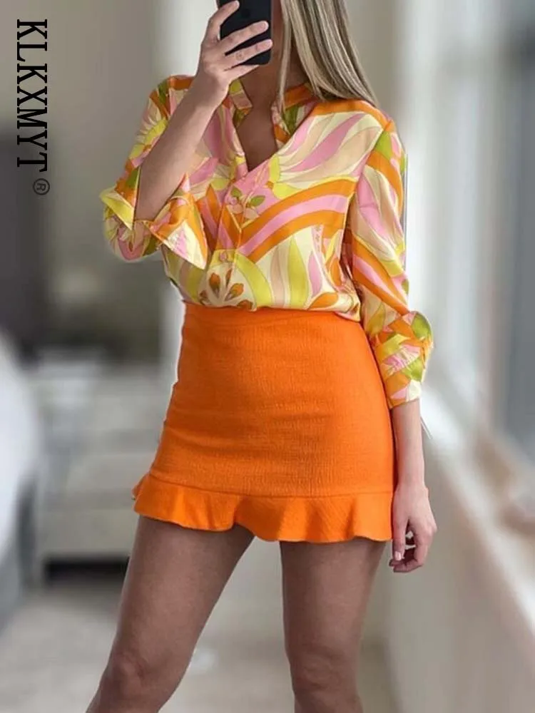 Женский твидовый костюм с мини-юбкой ZA &amp ree TRAF |