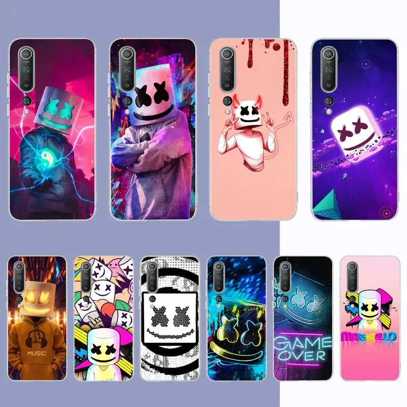 

DJ Marshmallow Phone Case for Samsung S21 A10 for Redmi Note 7 9 for Huawei P30Pro Honor 8X 10i cover