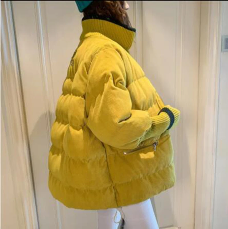 New Winter Jacket Womens Down Parka Coats Female Long Sleeve Warm High Quality Down Cotton Jacket Coat Tops korean