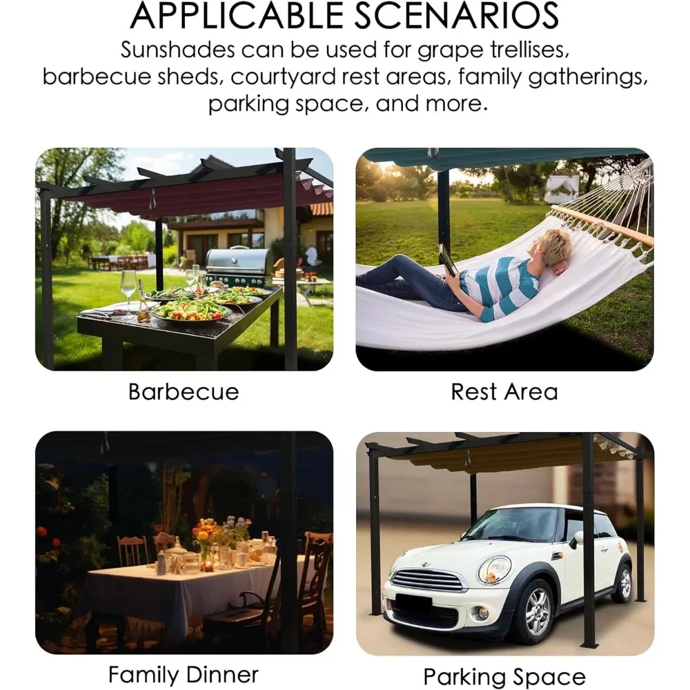 Уличная Выдвижная беседка с солнцезащитным козырьком навес для внутреннего