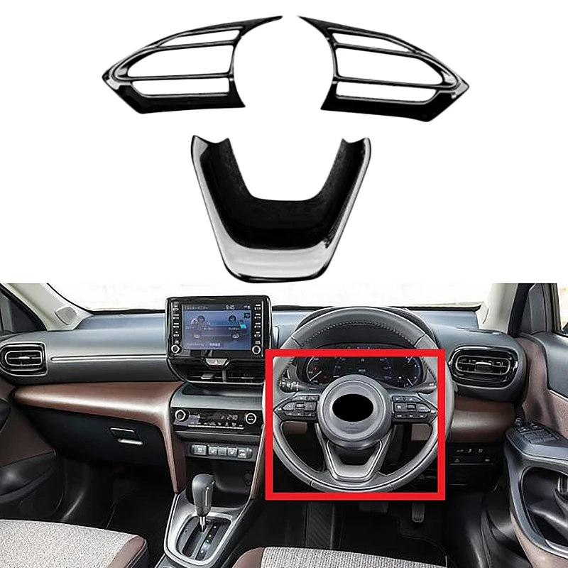 

for Toyota Yaris Cross 2020 2021 ABS Car Interior Steering Wheel Cover Trim