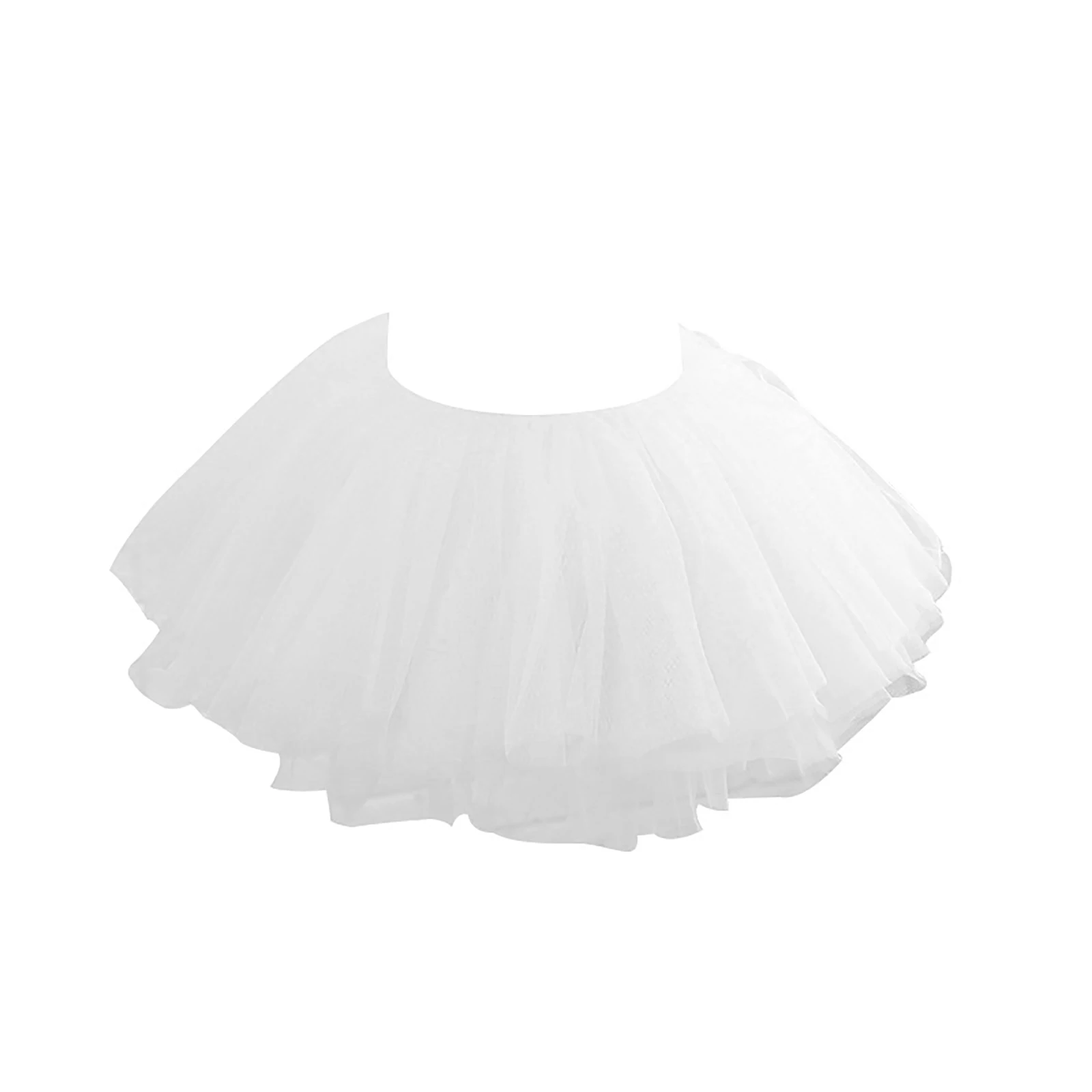 

Women Girls Layered Petticoat Tulle Tutu Skirt Bridal Underskirt Halloween Cosplay Theme Party Chiffon Ballet Tutu Dance Skirt
