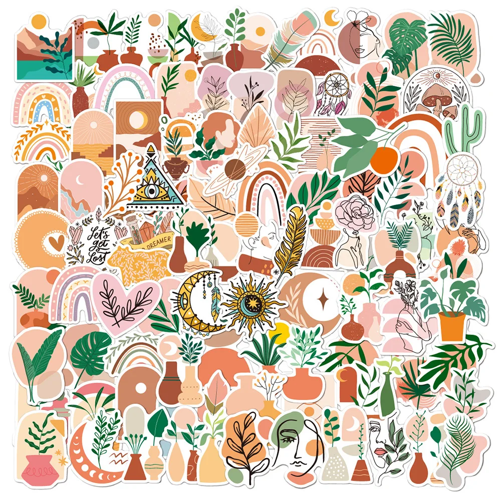 

50/100 шт., стикеры в стиле Ins, в стиле бохо