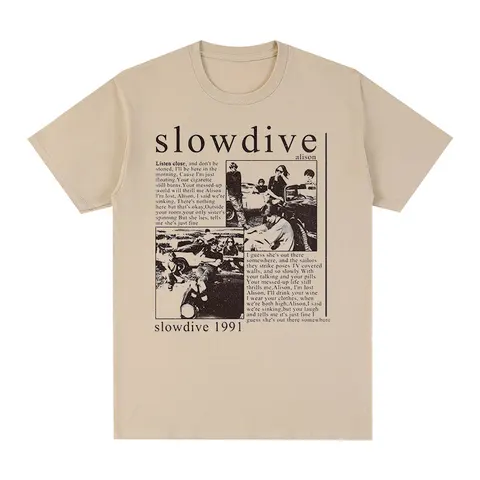 Slowdive Alison 1991 винтажная хлопковая футболка