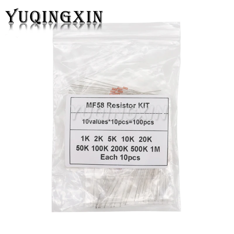 100 шт. = 10 значенийX10 комплект термисторных резисторов NTC NTC-MF58 1K 2K 5K 10K 20K 50K 100K 200K 500K 1M