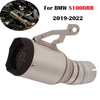 for bmw s1000rr 2019 2022 slip on 60mm motorcycle exhaust muffler tail pipe escape moto tip stainless steel no db killer