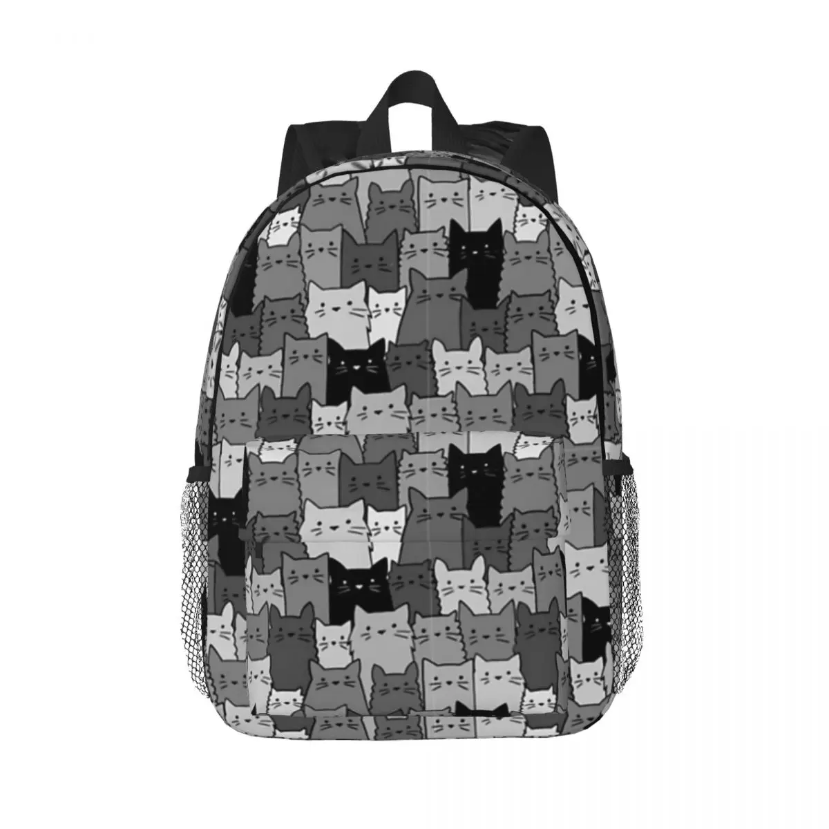 

Silent Cats Monochromatic Backpacks Teenager Bookbag Casual Students School Bags Laptop Rucksack Shoulder Bag Large Capacity