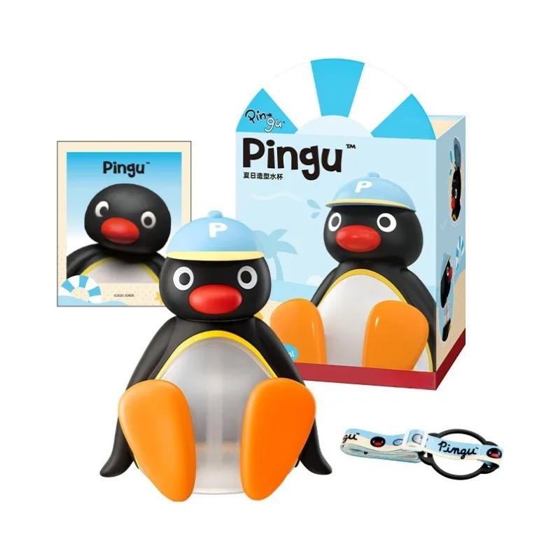 Горячая новинка: Аниме-бутылка для воды Pingu Penguin, летняя, мультяшная, милая, прозрачная, большой емкости, портативная, для путешествий, подарки (art.: 3920dc4420293) - 3920dc4420293