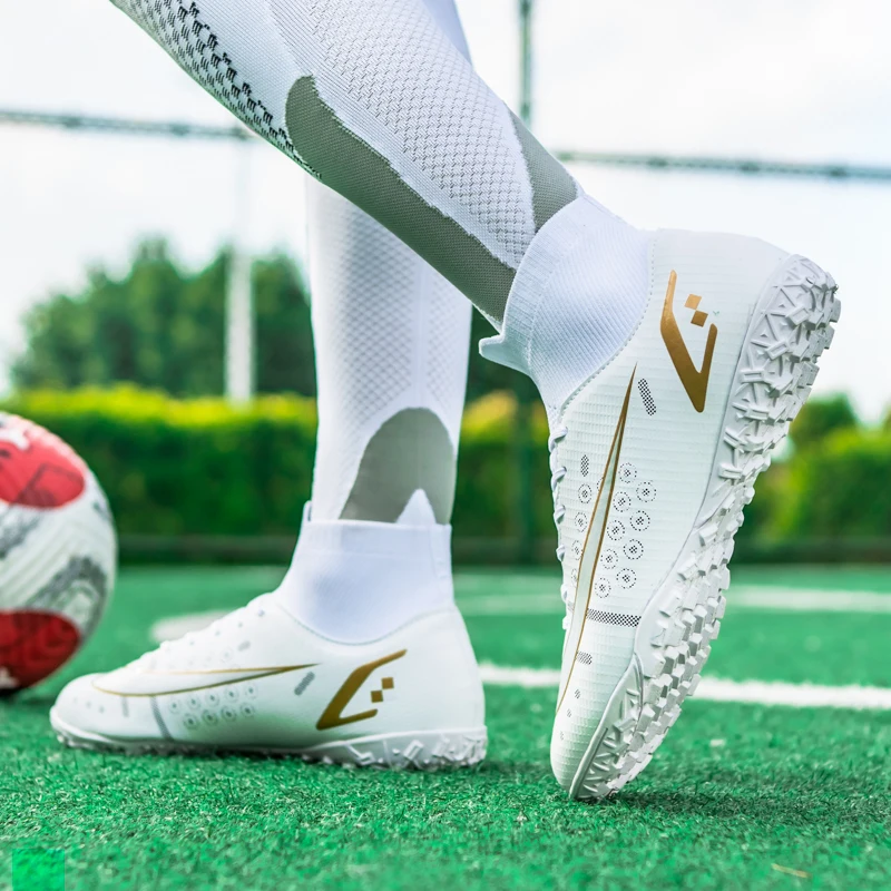Men's Soccer Cleats TF/FG Sole Crampon Football Outdoor Non-Slip Sneakers Men 2022 Train Soccer Shoes Hight-Cut Boots Size 35-45 4 Men's Soccer Cleats TF/FG Sole Crampon Football Outdoor Non-Slip Sneakers Men 2022 Train Soccer Shoes Hight-Cut Boots Size 35-45 4