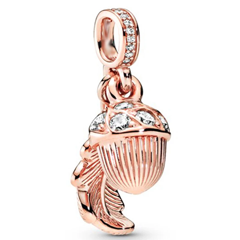 2Pcs/Lot Rose Gold Enamel Butterfly Charm Beads Fit Original DIY Bracelets Necklaces Bangles For Women Wife Jewelry Gift Making - купить по
