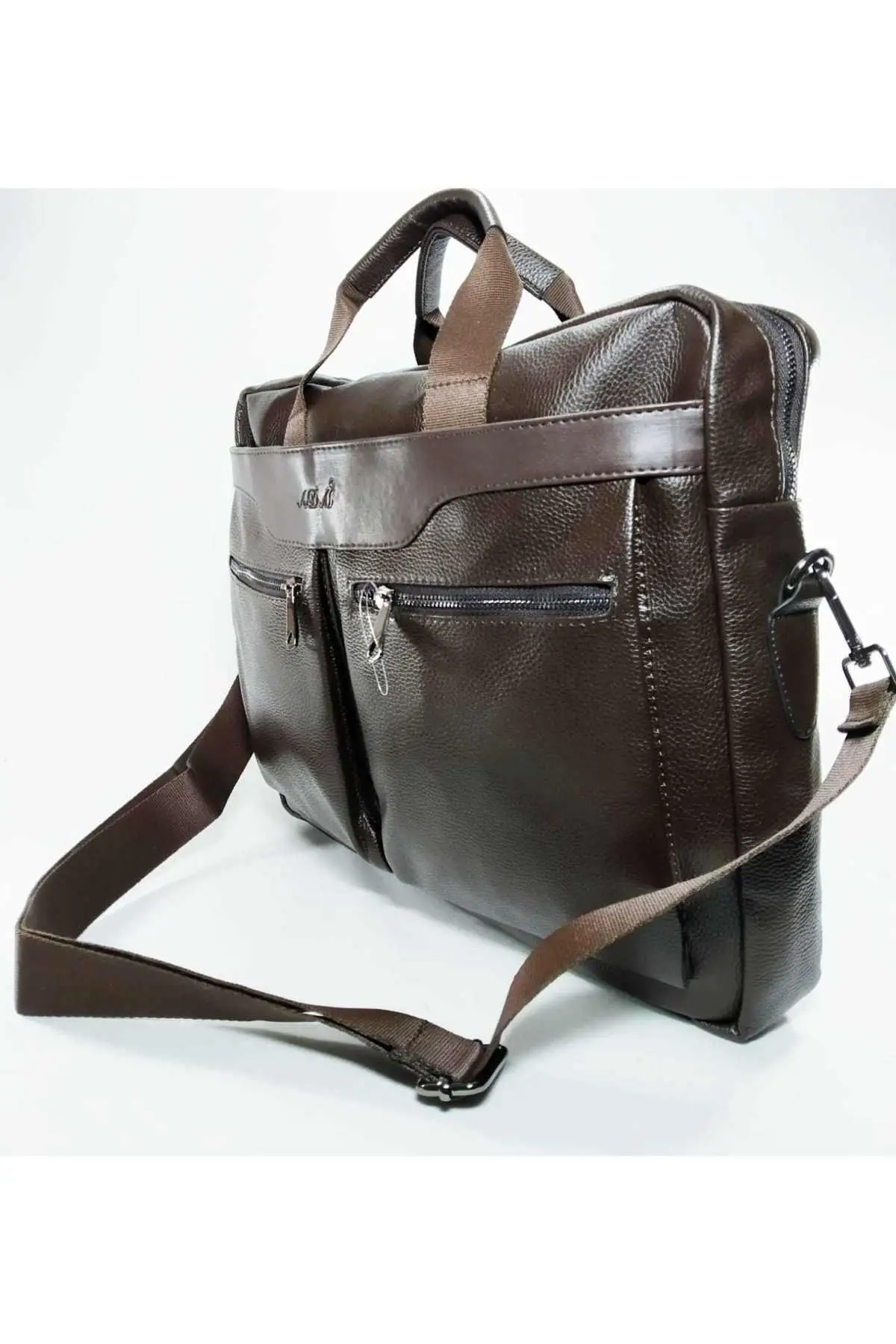 

Coffee Leather 17 Inch Briefcase Laptop Bag leather Laptop