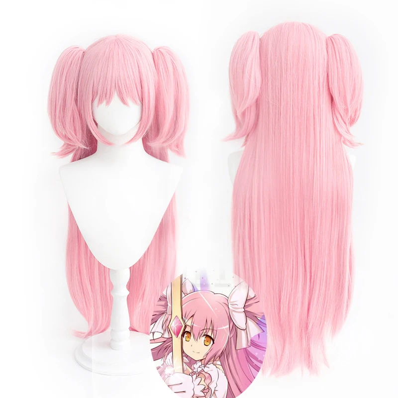 

Парик для косплея из аниме Puella Magi Madoka Magica Kaname Madoka, розовые длинные волосы, термостойкие синтетические аксессуары для Хэллоуина, реквизит