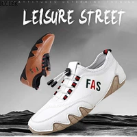 spring mens lazy british soft sole peas shoes trend casual leather shoes outdoor all match sports shoes