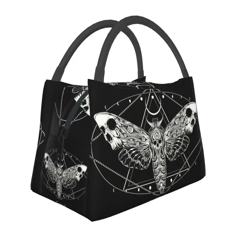 

Custom Surreal Death Moth Lunch Bags Men Women Thermal Cooler Insulated Lunch Box for Office Travel
