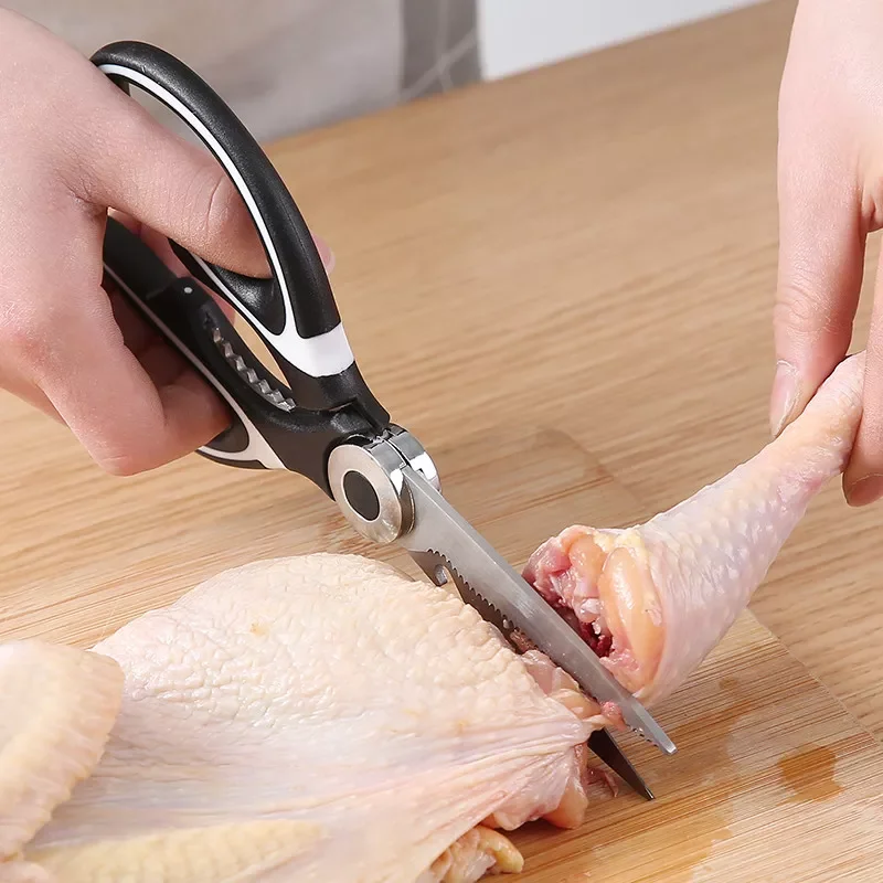 

Multifunction Kitchen Scissors Knife Stainless Steel Chicken Bone Scissors Meat Vegetable Cutter Nutcracker Bottle Openers Tools
