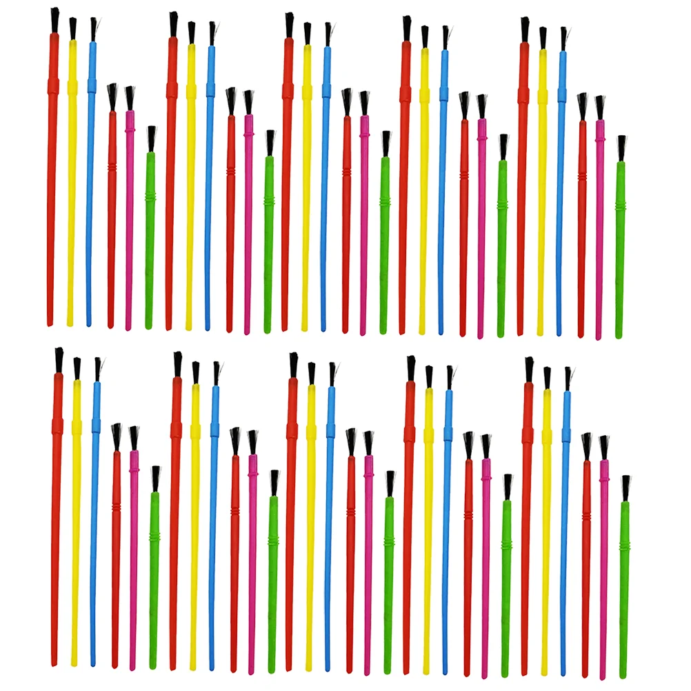 

100 PCS Detail Brush Plastic Brushes Drawing Kids Graffiti Miniature Child Children