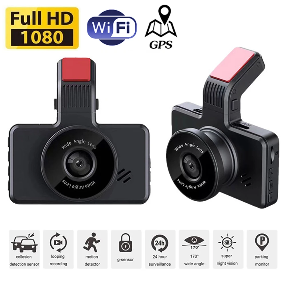 

Car DVR WiFi Dash Cam 1080P Full HD Rear View Vehicle Camera Video Recorder Night Vision Auto Dashcam GPS Logger Car Accessories