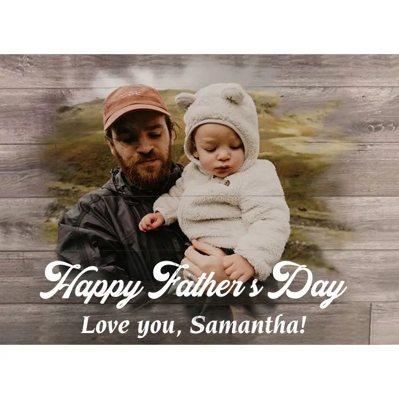 

Personalized Wooden Photo Frame Perfect Father's Day Gift Unique Surprise Custom Frame Photo Printed Capture Precious Moments