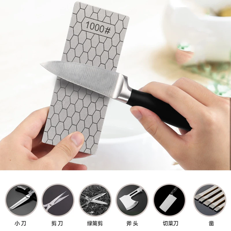 63*150mm Diamond Knife Sharpener Sharpening Stone Grit 400-1200# Grindstone Tool Fine Grinding Whetstone Kitchen Knives |