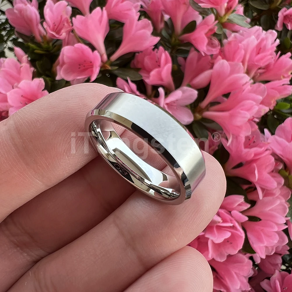 Обручальное кольцо iTungsten 6 мм 8 обручальное из карбида вольфрама для мужчин