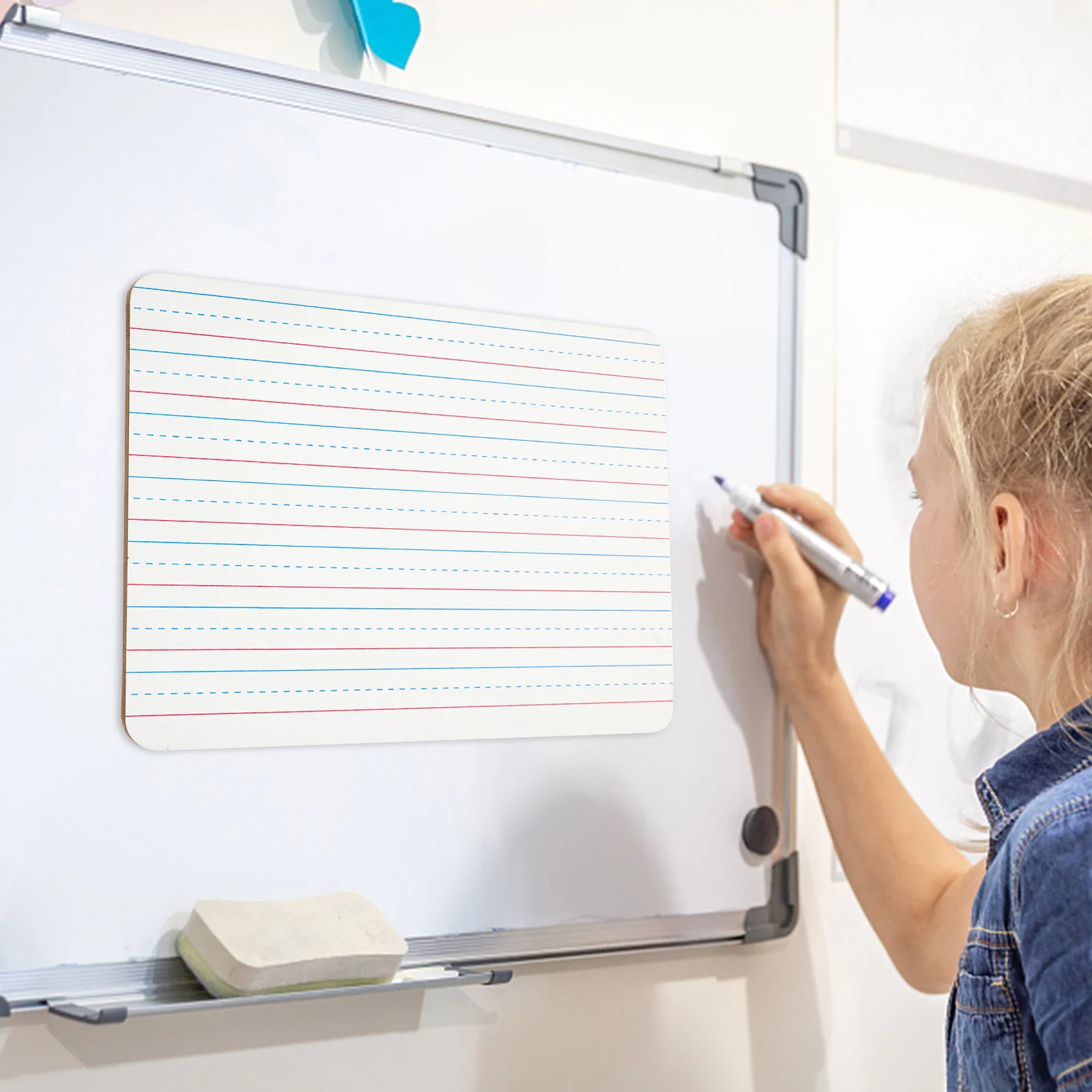 Доска для письма доска сухого стирания линейная двусторонняя откидная (черная