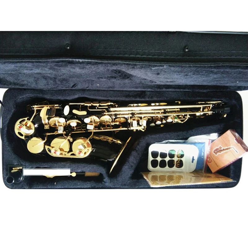 

Super Action 80 Series II Black Gold Alto Eb Tune Saxophone 802 Model E Flat Sax with Reeds Case Mouthpiece Professional