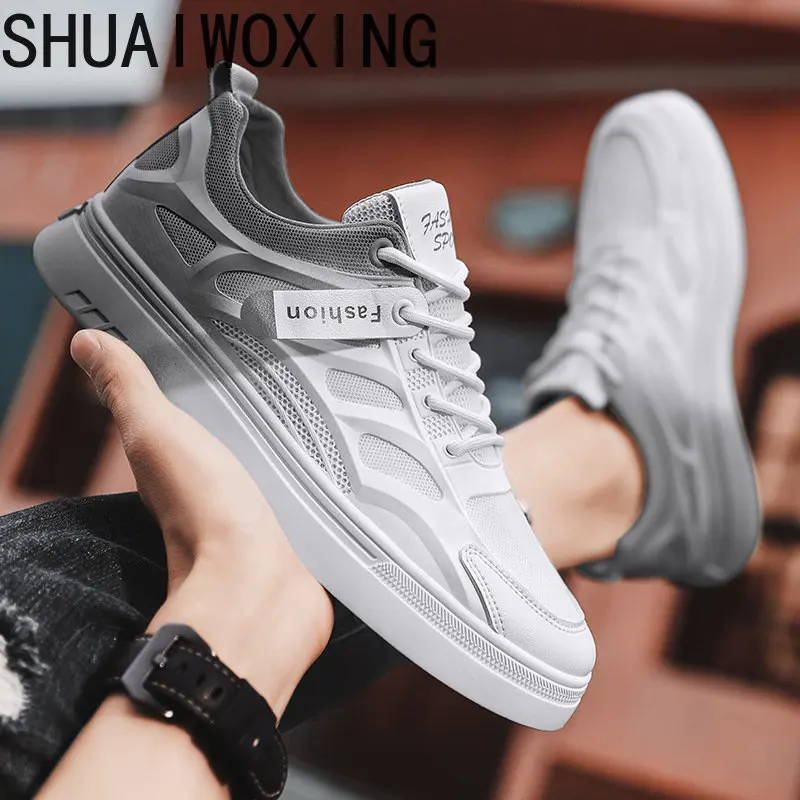 

Men's shoes autumn 2022 new trend casual autumn and winter mesh flat shoes casual men's sports small white tide shoes