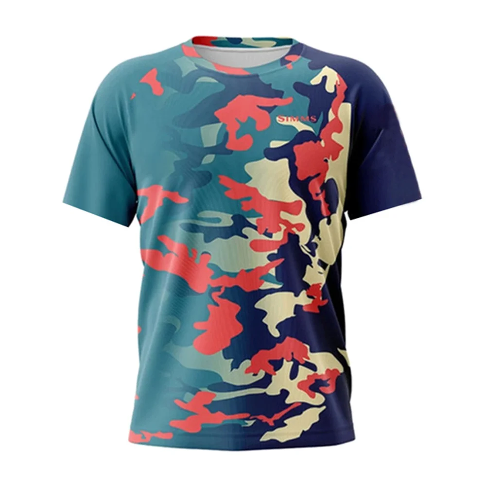 

Summer Fishing Shirts UPF50 Men's Short Sleeve Performance T-Shirts Tops Outdoor Sweatshirt Breathable Jerseys Camisa De Pesca