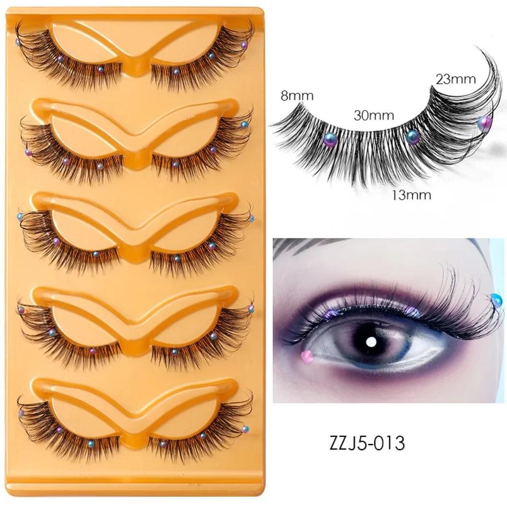 Женские прозрачные лисьи ресницы с ромбовидным наращиванием глаз толстые