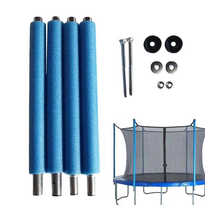 

Trampoline Net Poles Heavy Duty Foam Trampoline Poles 4 Pcs Enclosure Straight Tube Steel Poles With Screws Trampoline