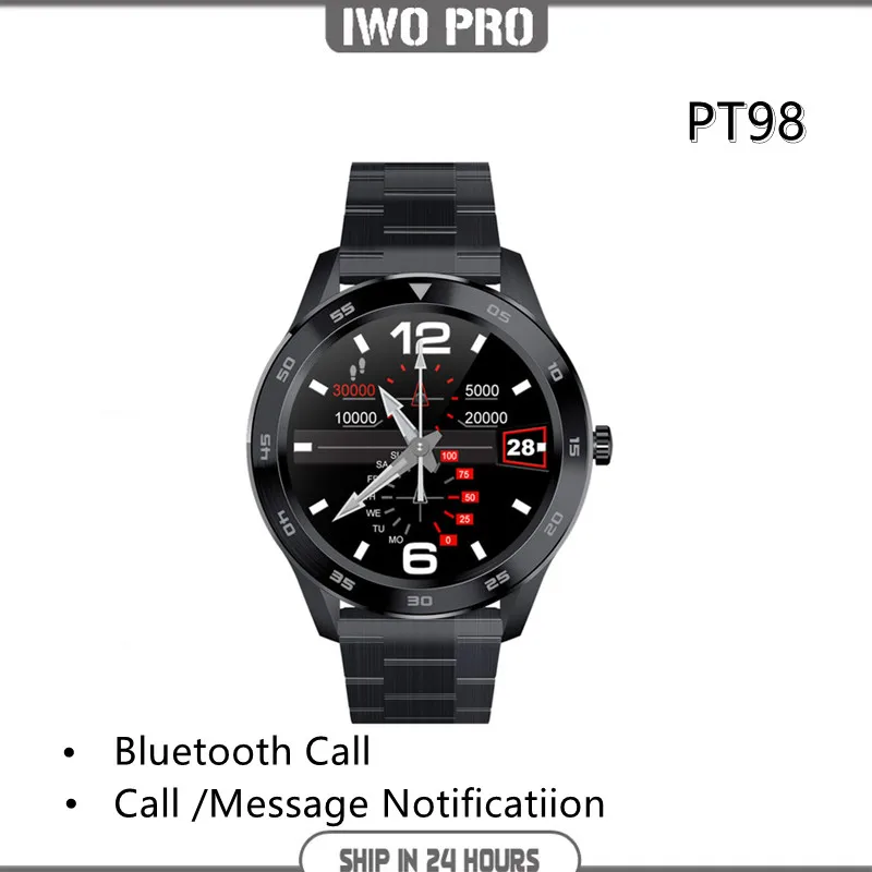 

Смарт-часы IWO PT98 мужские с поддержкой Bluetooth и ЭКГ