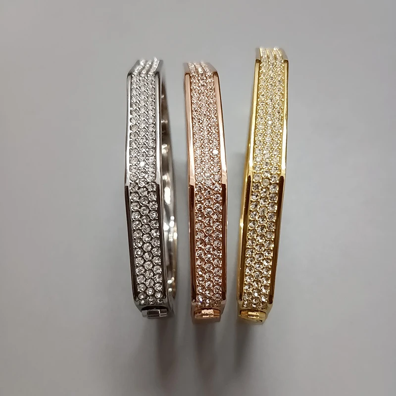 

Swan 2023 New Dextera Bracelet Flash Diamond Three-color Bracelet Octagonal Pattern High Luxury Elegant Women's Jewelry