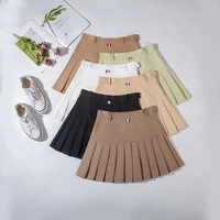 japanese style tb pleated skirt womens autumn and winter suit material a line skirt high waisted skirt spring proof short skirt