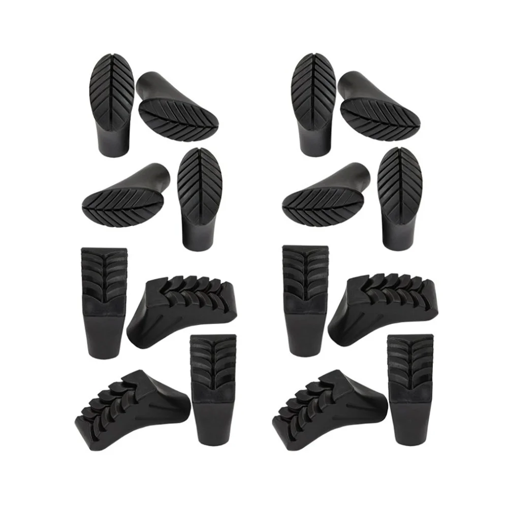 

16pcs Rubber Tips Multifunction Trekking Pole Tip Protectors Walking Sticks Caps for Hiking Outdoor Climbing