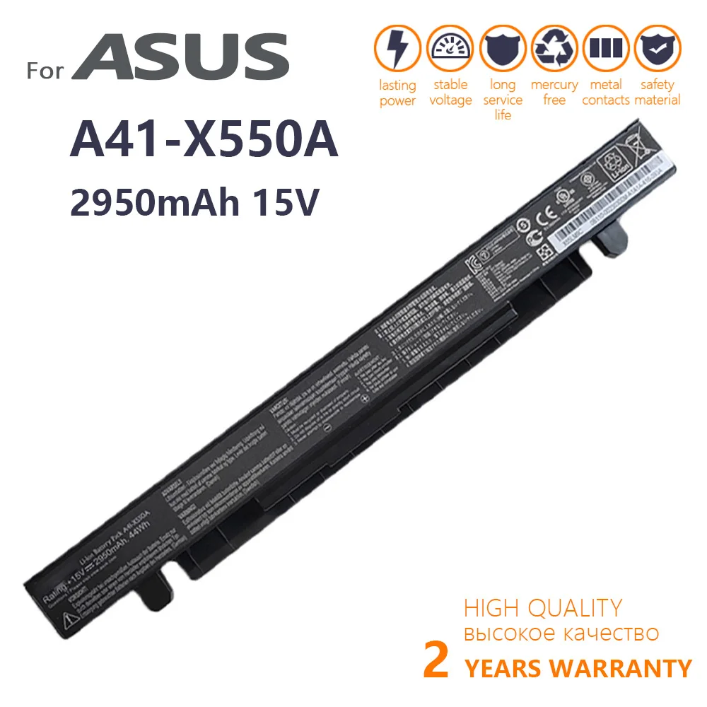 100% Original New For Asus X450 X550 X550C A41-X550 A41-X550A X550A A450LA P450LC R510EA P450CA F550VC F552C A450V X550L Battery images - 6