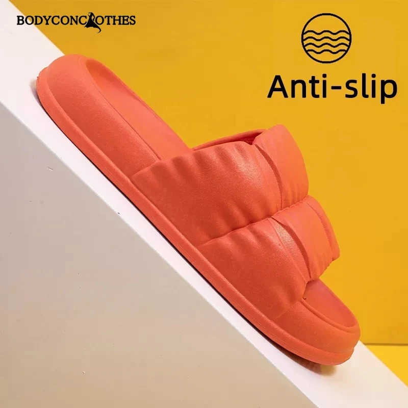 Summer Men's Women's Home Slippers Non-Slip EVA Bathroom Wear-resisting Shoes Indoor Bathing Soft-Soled Hotel Sandals Flip Flops