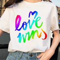love wins colorful letter print women t shirt short sleeve o neck loose women tshirt ladies tee shirt tops camisetas mujer