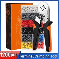 suosok ferrule terminal crimping tools kit1200 pcs wire terminals with crimper tool for electrician tubular crimping wire works