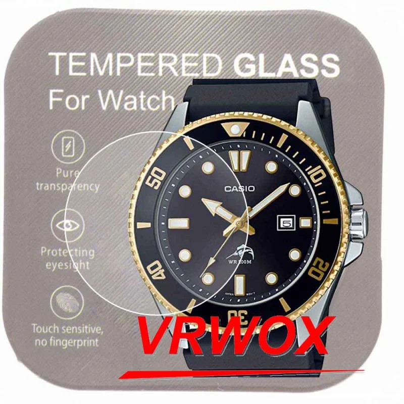 

3Pcs 9H Anti-Scratch Tempered Glass Screen Protector For Casio Watch MDV106 MDV107