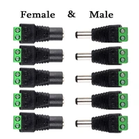 5pairs dc 12v male female connectors 2 15 5mm power plug adapter jacks sockets connector for signal color led strip cctv camera