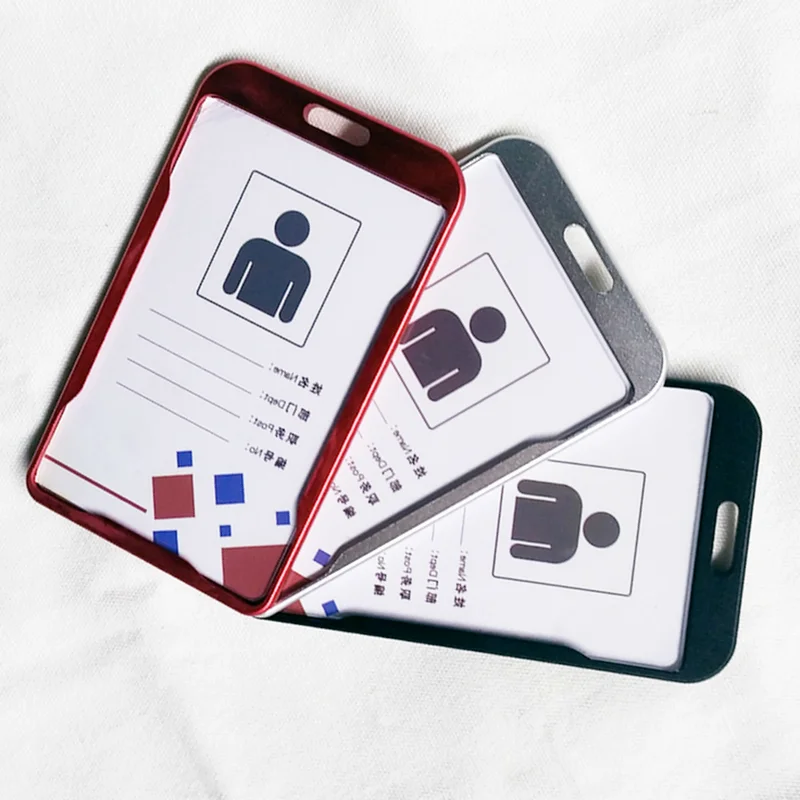metal work card holder case pass access card cover employee name id card sleeve doctor nurse work certificate identity case free global shipping