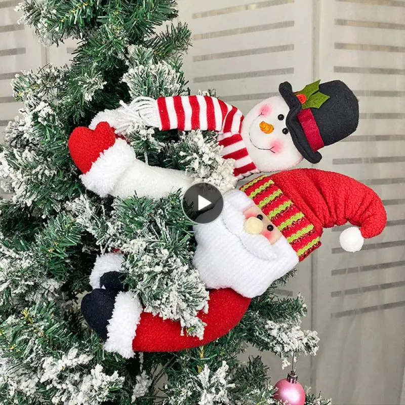 

Christmas Decoration Home Curtain Buckle Cartoon Santa Claus Snowman Doll Buckle Window Showcase Ornaments Christmas Gift 2020