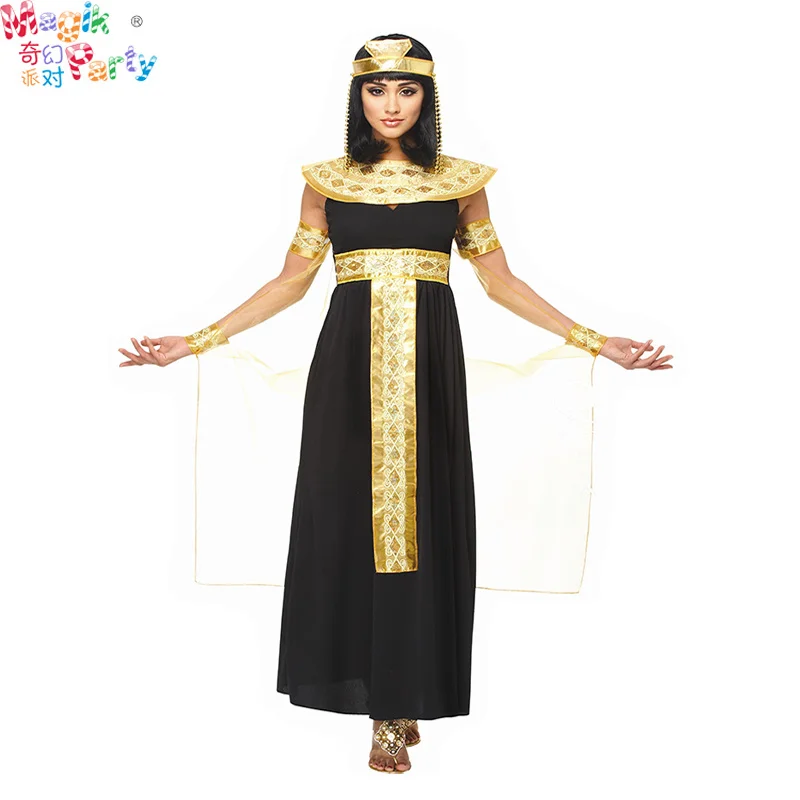

Halloween Adult Egyptian Princess Performance Costume Cosplay Female Ancient Egypt Cosclothes And Indian Queen Cleopatra Dress