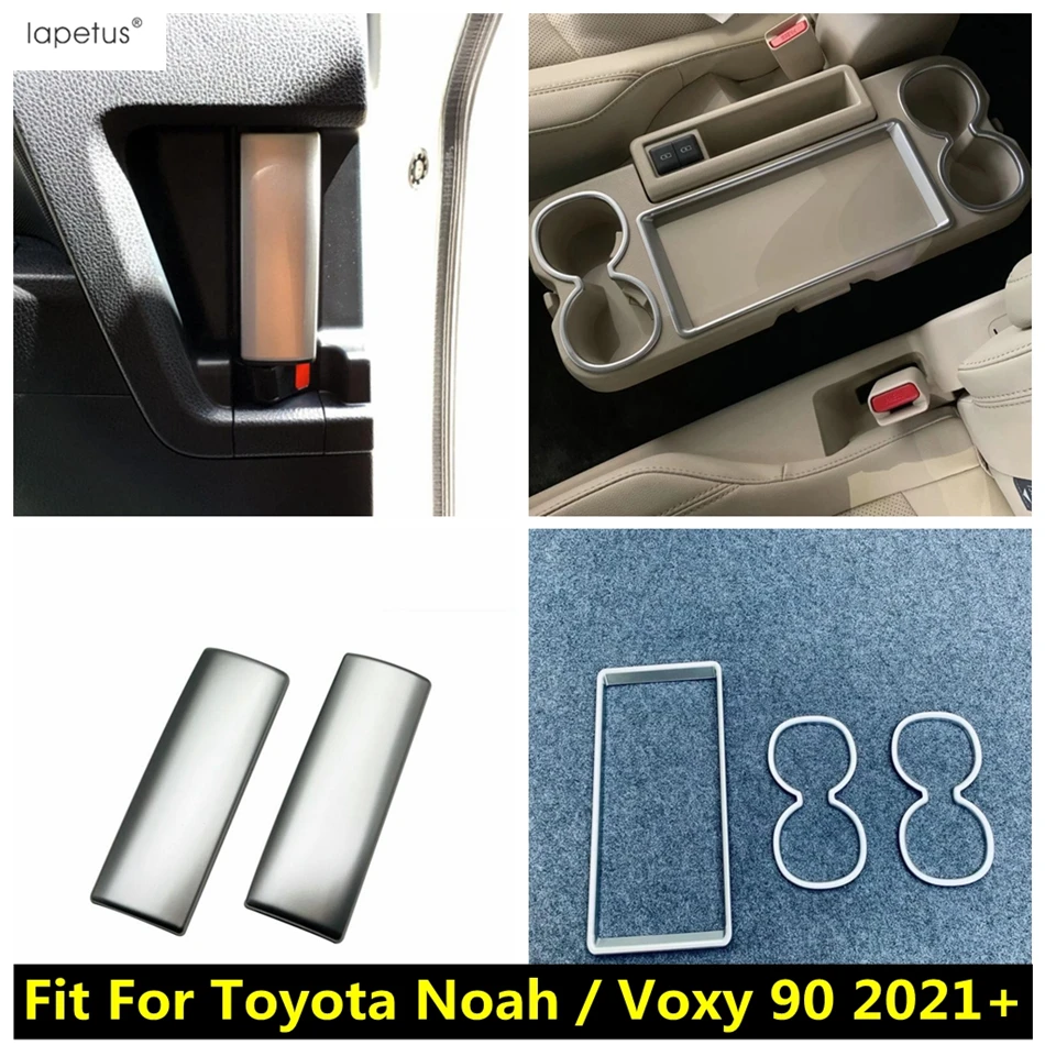 

Central Front Water Cup Holder Frame / Inner Door Handle Panel Cover For Toyota Noah / Voxy 90 2021 - 2023 Accessories Interior