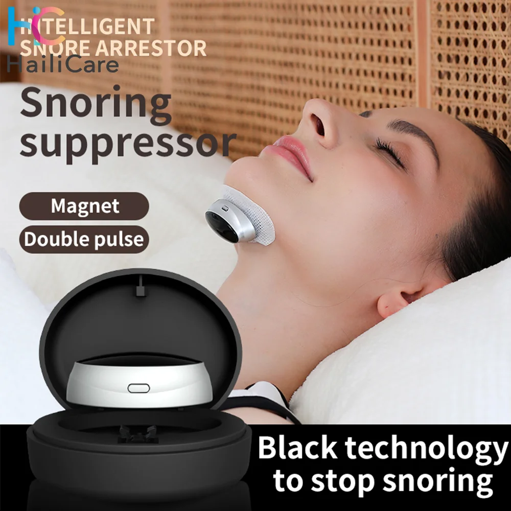 

Smart Snore Stopper Anti Snoring Device Stop Snoring Dual Pulse Muscle Stimulator Anti Sleep Snoring Breathing Corrector