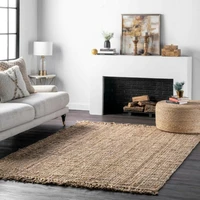 jute rug 100 natural loop braided style rectangle living floor rug area rag rug