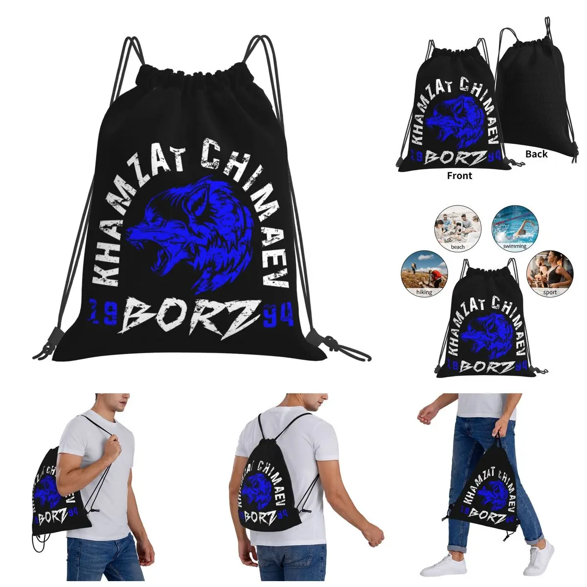 

Drawstring Bags Gym Bag Takedown And Borz Backpack Funny Vintage Classic Infantry pack