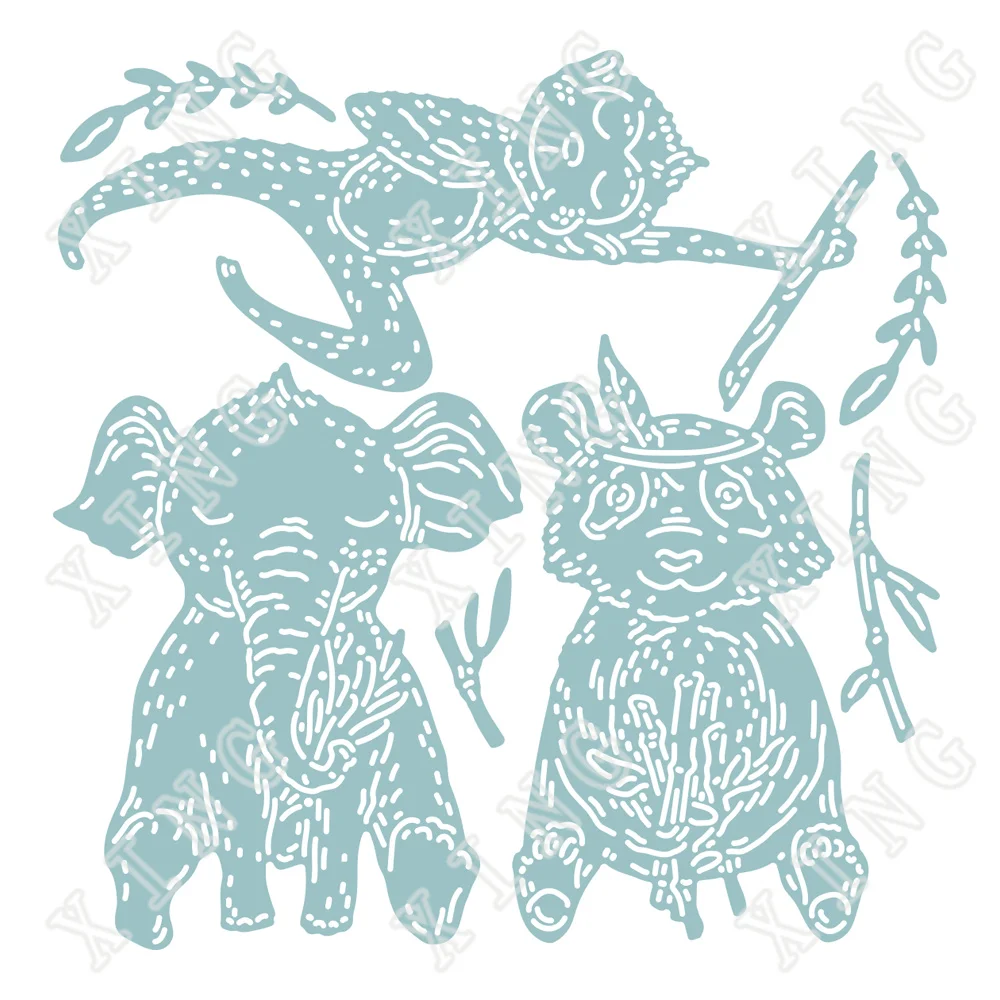 

Jungle Animal New Arrival Metal Cutting Dies for Diy Scrapbooking Crafts Stencils Maker Photo Album Template Handmade Decoration